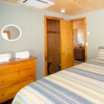 Cottage bedroom and living space