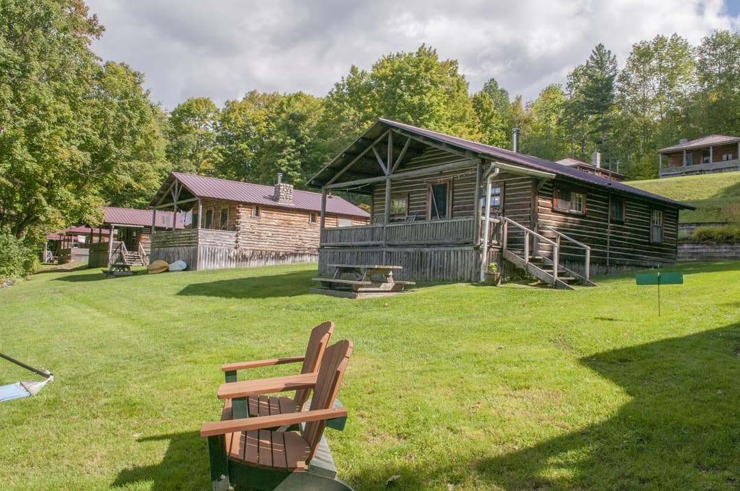 The grounds at Mountain Lake Cottages on Lake Willoughby